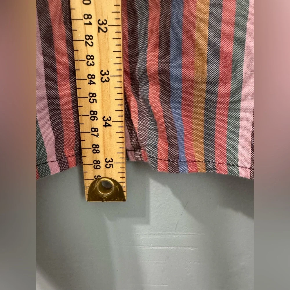 MADEWELL Scoopneck Tank Mini Dress‎ in Rainbow Stripe Women’s Size Small